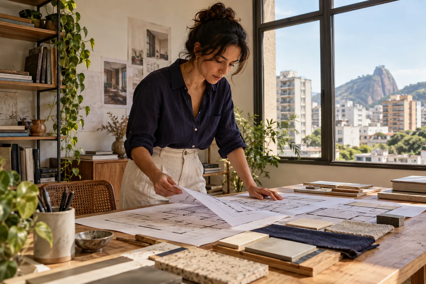 Ambientação ilustrativa de escritório de arquitetura para apresentação do serviço de criação de sites.